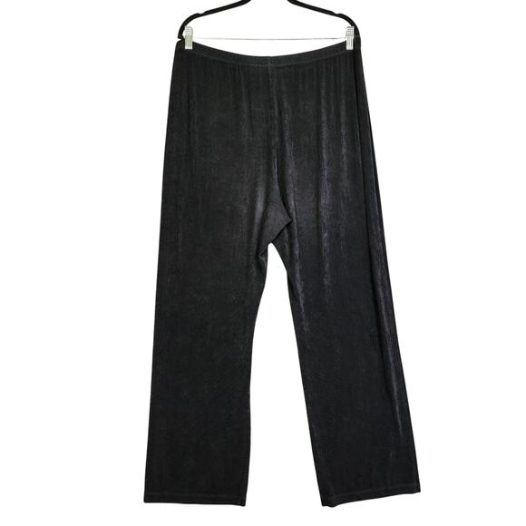 Chicos Travelers Womens Pull On Pants Size XL Black Relaxed Straight Leg Travel - Picture 4 of 13